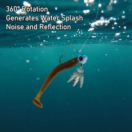 Dr.Fish 10 Pack Crappie Fishing Jigs Stand Up Round Jig Heads Painted Fishing Lure Spinner Blade Walleye Bass Trout Bluegill Freshwater Saltwater 3/16oz