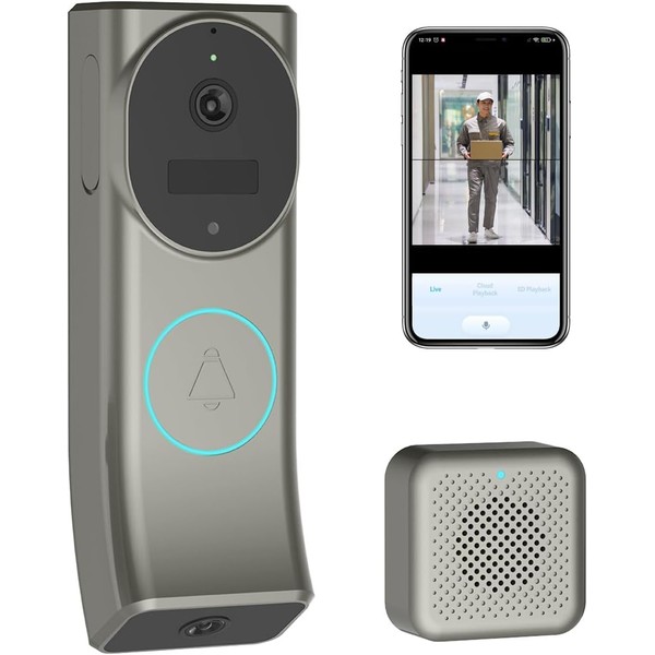 Goverwin Dual Camera Video Doorbell Wireless - Front Door Camera