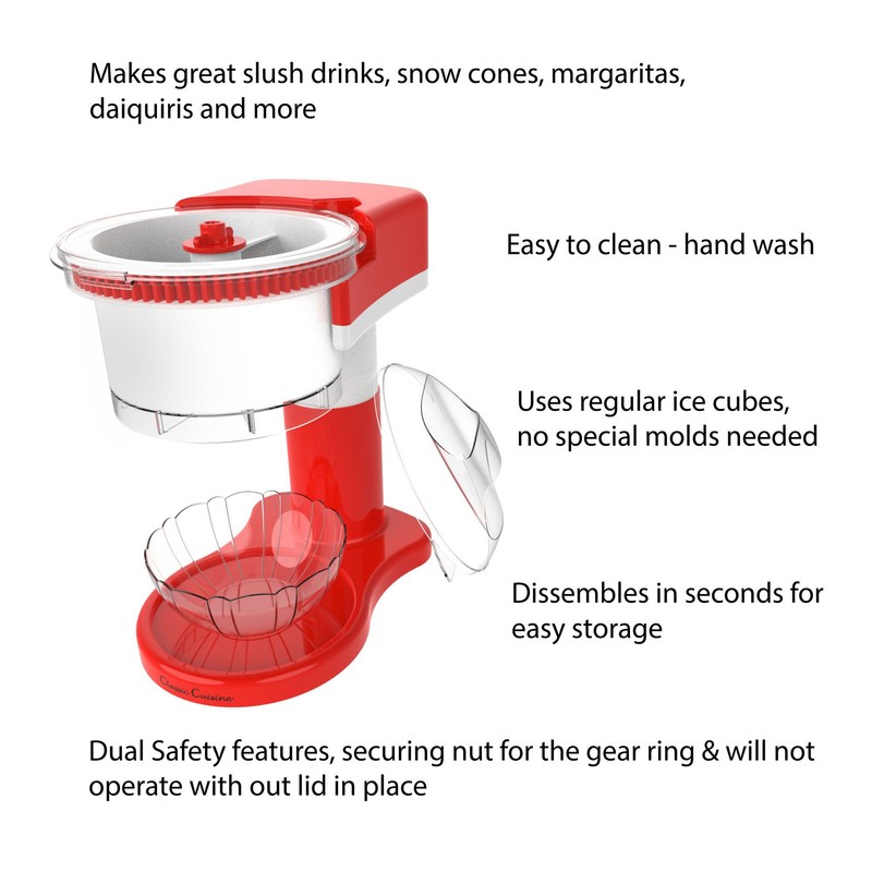 Shaved Ice Maker- Snow Cone, Italian Ice, and Slushy Machine