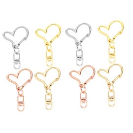 Operitacx 2 Sätze Schlüsselanhänger in Herzform Stift Silberkette Für Männer Persönlicher Schlüsselanhänger Hand Schmuck Schlüsselanhänger-kit Diy Schmuckherstellungsmaterial 40 Stück * 2