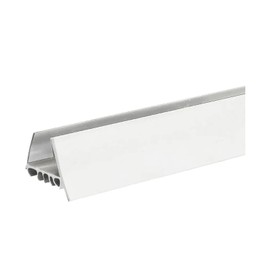 Slide on Door Sweep with Foam Draft Stop - Easy Installation - Slide Right On - for 1" - 1 3/4" Doors 36" Long (White)
