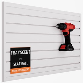 Slatwall Panel 4x2 ft Garage Slat Wall Storage Systems, White Slat Wall Paneling Garage Organizer Storage, Garage Tool Organizer Wall Mount Storage & Organization Products PVC Wall Panels Slat Board