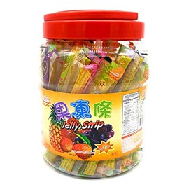 Jin Jin Fruit Jelly Filled Strip Straws Candy - Many Flavors! (35.26 oz)