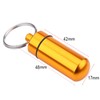 9Pcs Keychain Pill Container, Portable Mini Keychain Pill Holder Aluminium