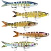 Fhioevt Pack of 5 Fishing Lures Artificial Bait Wobbler Pike