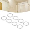 Transparent Shower Curtain Rings, Smooth Gliding O Shape Hooks for