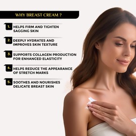 Belitaas Luxury Breast Cream for Women (100 ml/3.38 fl oz) | Firming and Nourishing | Smooth Texture | Plant Based Formula | Non-Greasy | Gentle and Nourishing Care | Daily Use