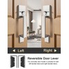 Tinewa Square Satin Nickel Door Handleset with Lever, Upgrated Entry