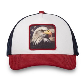 Hatfield Trucker Cap Animal Patch Animal Motif Trucker Cap, Eagle White #35149