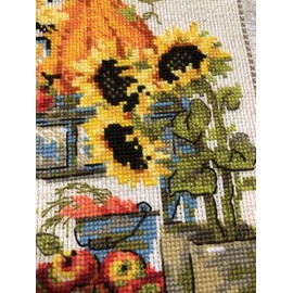 Riolis 1657 Holiday House Garden. Autumn Cross Stitch Kit, Cotton, multicoloured, 20 x 30 x 0.1 cm