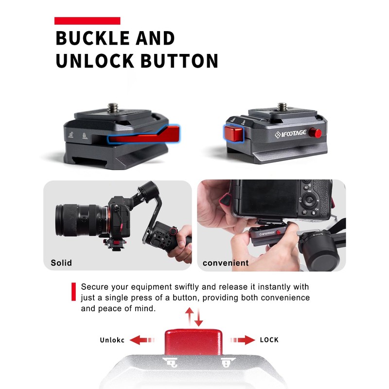 IFOOTAGE Qucik release plate for camera stabiliser, Q38-RSMini QR plate