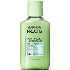 Garnier Fructis Cabelo Filler Suero Reparador Hidratante Tratamiento Capilar, Suero Hidratante Para Cabello Para Cabello Rizado, Ondulado Con cido... 