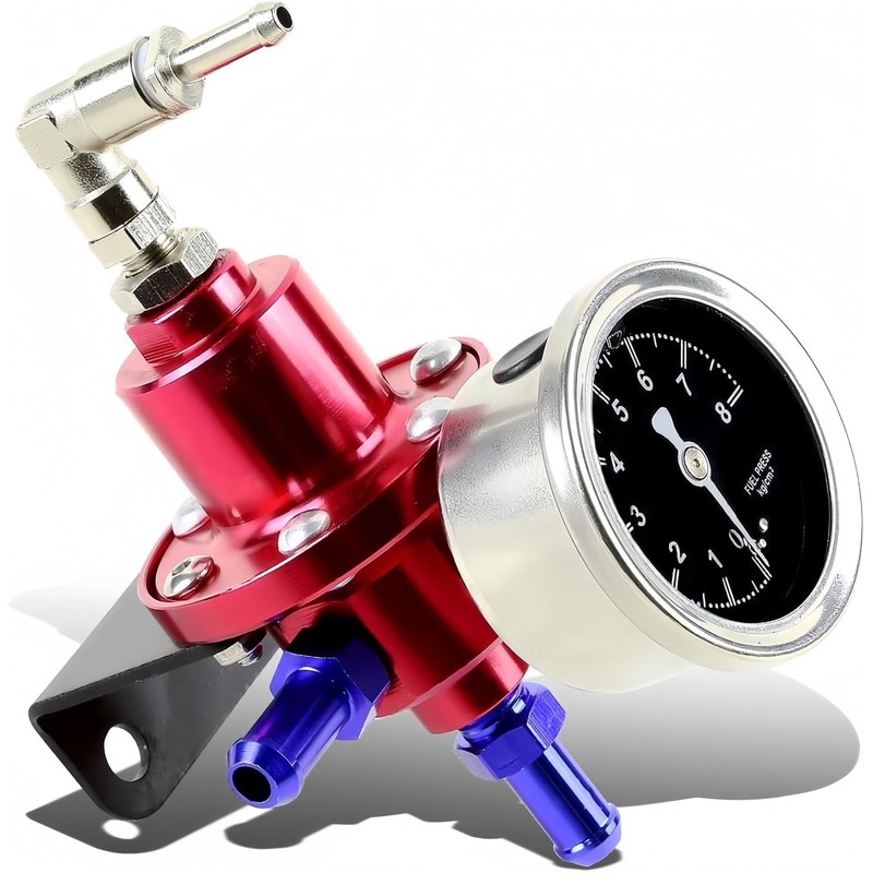 MiJunHD 1Pc Universal Adjustable Fuel Pressure Regulator with 1Pc Oil