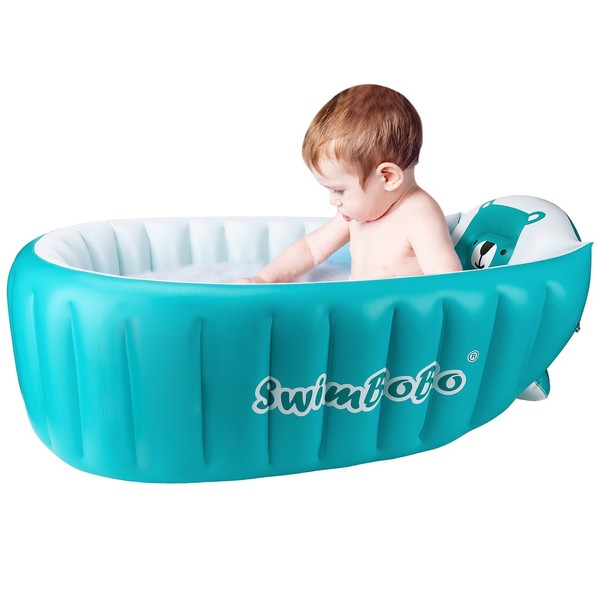 Swimbobo Inflatable Baby Bath Tub Portable Foldable Travel Mini Swimming
