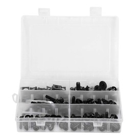 Motorcycle Fairing Screw Fairing Screws Kit, 173 Pieces Fairing Fixing Fairing Nuts Windscreen Body Screw Nuts Hardware for Motorcycles (Black)