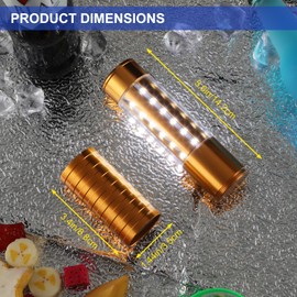FORCOSO 2PCS LED Bottle Sparklers Rechargeable Bottle Lights for Liquor Bottles Strobe Baton Light Champagne Bottle Service Light for Club Bar Wedding Party Birthday Stage Concert Event Outdoor - Gold