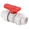 PATIKIL 32mm ID Double Union Ball Valve, 1 Pack PVC