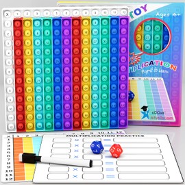 Multiplication Chart Pop It - Multiplication Game Board, 12x12 Times Table Math Game Board for Kids Learning, Educational Multiplication Machine Toy