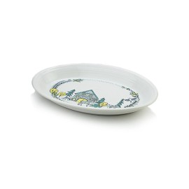 Metlox Fiesta® Large 13.6" Oval Serving Platter | Nordic Woodland (White)