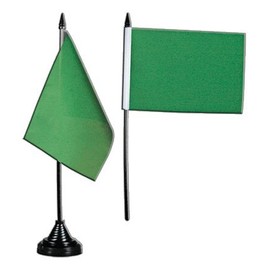Flaggenfritze Table Flag Plain Green + Free Sticker