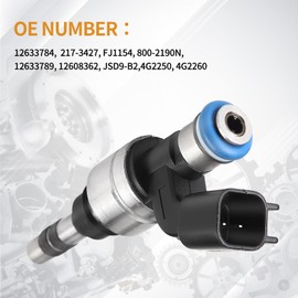 AISHAN Set of 4 Fuel Injectors, 12633784 Injector for Chevy Malibu Equinox Orlando Captiva Sport, for Buick Regal Lacrosse 11-16, Verano 12-17, for GMC Terrain 12-15 L4 2.4L 12633789 12608362, 6 Holes