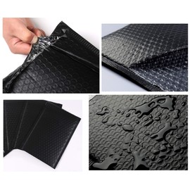 25 Pack 4x6 Inches Small Black Poly Bubble Lined Mailers Padded Shipping Envelopes Self Seal Mailer Waterproof, Shockproof and Dustproof (Black 4x6 Inches-25pcs)