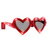 FlashingBlinkyLights Red Heart Shape Light Up Sunglasses (Set of 12)
