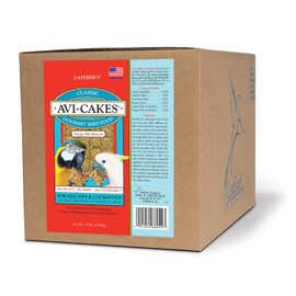LAFEBER'S Classic Avi-Cakes Pet Bird Food, Made with Non-GMO and Human-Grade Ingredients, for Macaws & Cockatoos