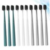 LALAFINA 10pcs Nylon Toothbrushes Soft Bristle Teeth Cleaning Portable Single