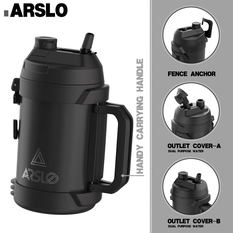 Arslo Sports Water Jug - Gallon Water Bottle - Large
