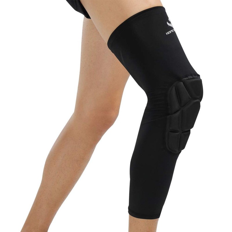 HOPEFORTH Knee Padded 2 Pack Compression Leg Sleeve Thigh Guard