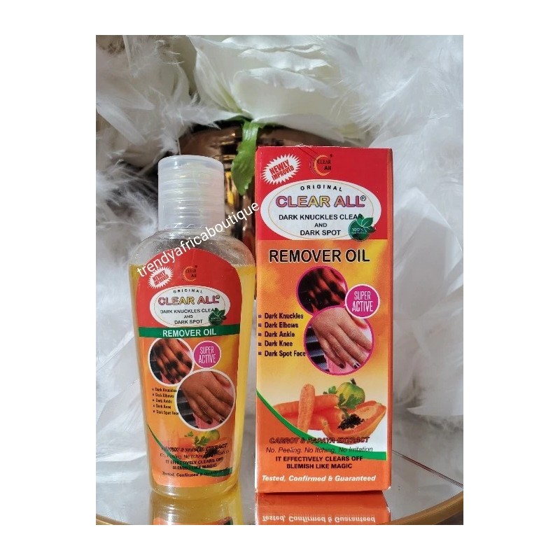 Clear All Dark Knuckles Remover Oil. Carrot & Papaya Extracts.