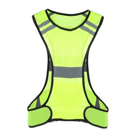 Ptwola Reflective Running Vest High Visibility Running Gear with Large Pocket Night Lightweight Reflective Safety Vest for Women Men Kids Biking Cycling Riding Walking Motorcycle Construction Workers