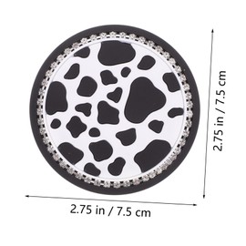 ABOOFAN 2pcs Cow Print Car Cup Coasters Non Slip Mats Elegant Cow Pattern Car Accessories for Women for All Cup Easy Maintenance Interior Accessories