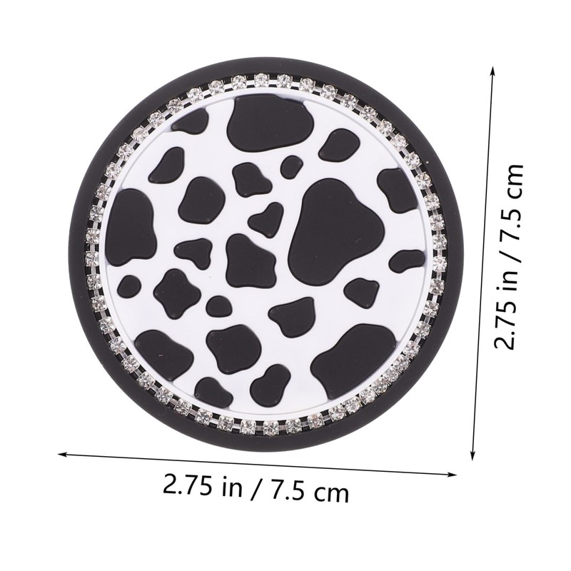 ABOOFAN 2pcs Cow Print Car Cup Coasters Non Slip Mats