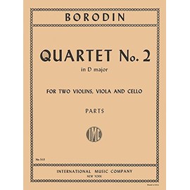 Borodin, Alexander - Quartet No. 2 in D Major ( 1881 ) Parts for Two Violins, Viola and Cello