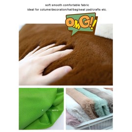 Shaggy Faux Fur Fabric 1cm Short Pile Soft High Density Plush Fabric 160cm Wide for Costume Toys Decorations Rugs DIY Crafts Handbags Hats(Size:1m,Color:White)