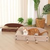 FUKUMARU 26 Inch Cat Scratcher Cardboard Lounge Bed, 2 Reversible
