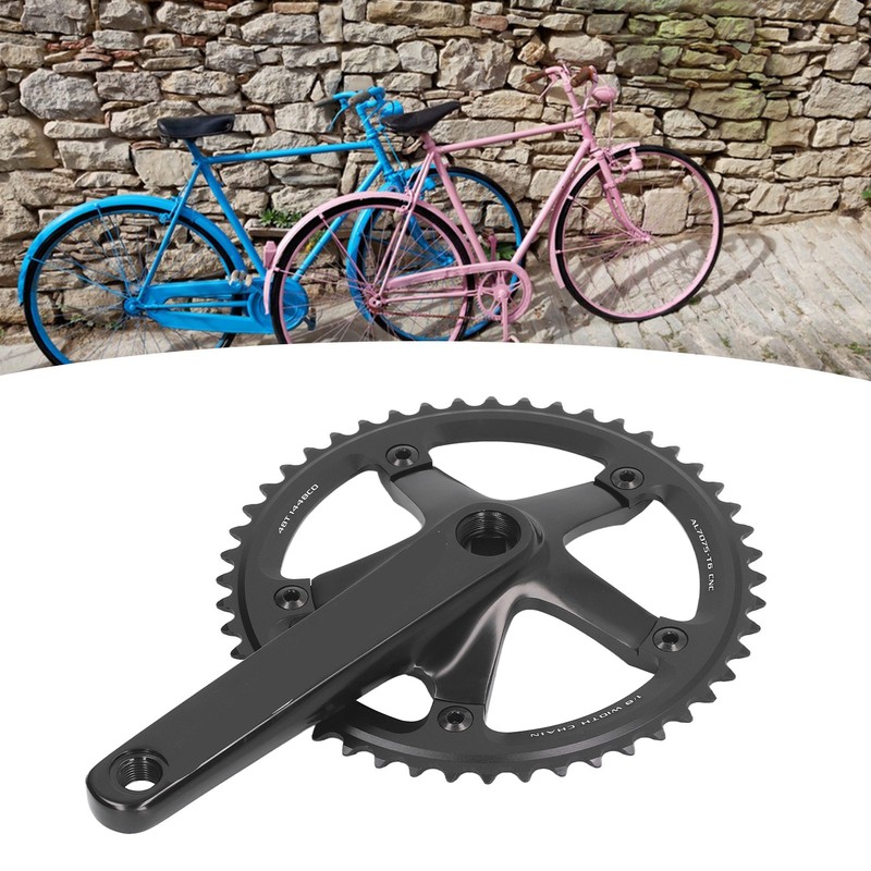 Aluminum Alloy 144 BCD 48T Single Speed Crankset Bike Crank
