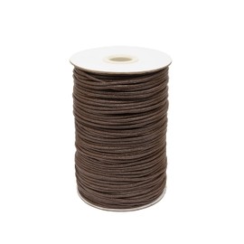 Realm Waxed Cord Cotton - Bracelets, Necklaces, Jewellery Thread, Shamballa Macrame (2mm Brown - 5m)