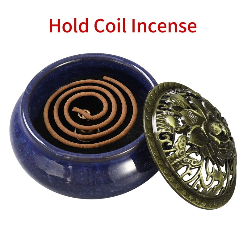 Miupoo Incense Burner and Cone Incense Holder with Brass Incense