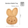 JB HOME COLLECTION 4919, Bamboo Food Plate for Snacks Appetizer