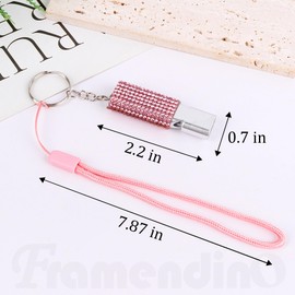 Framendino, 2 Pack Metal Bling Whistle for Coaches Pink Crystal Metal Whistles with Lanyard for Referees Training Outdoor Sports