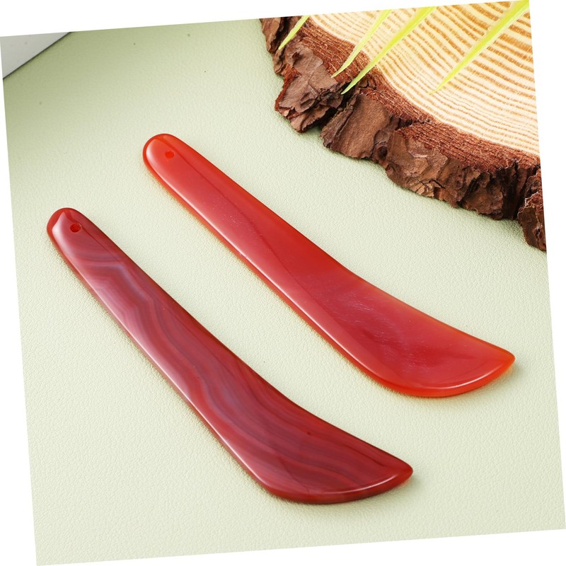 jojofuny 2Pcs Agate Jewelry Polisher Ring Burnisher Tools for Polishing