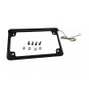 WD Electronics Horizontal Mount LED Light Motorcycle License Plate Frame