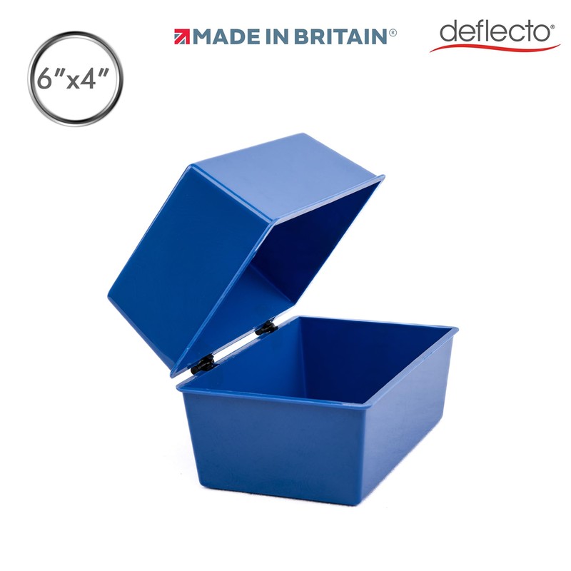 Deflecto Value Size 6 x 4 Index Card Box -