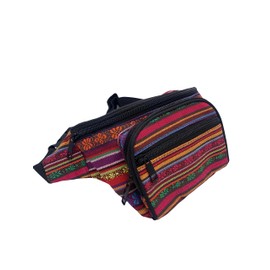 Small Fanny Pack for Men Women Side Waist Bag Waterproof Cell Phone Pouch Fanny Pack Travel Running Marionette Party and Festivals Hippie Ethnic, flowers