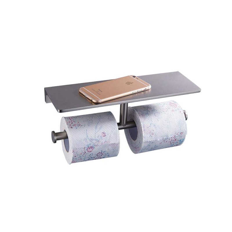 Sanliv Toilet Paper Holder,Brushed Nickel Double Toilet Paper Roll Holder