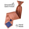 boxed-gifts Clip on Ties for Men - Premium Rust Solid