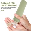 Pack of 3 Shampoo Bottles Refillable Round Flip Top Bottles